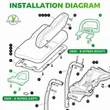 EZGO golf cart arm rest